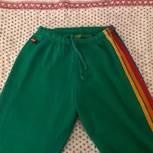 GREEN AVIATOR NATION SWEATPANTS SIZE SMALL